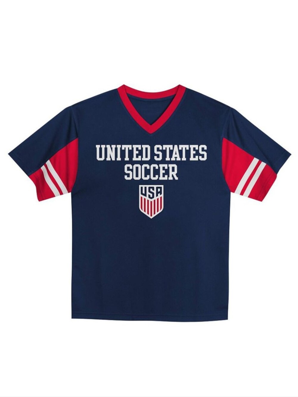 Boys US Soccer Performance Shirt XS (4-5) Navy Short Sleeve Athletic NWT 🆕